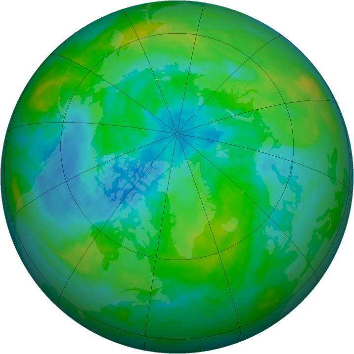 Arctic ozone map for 17 September 1982